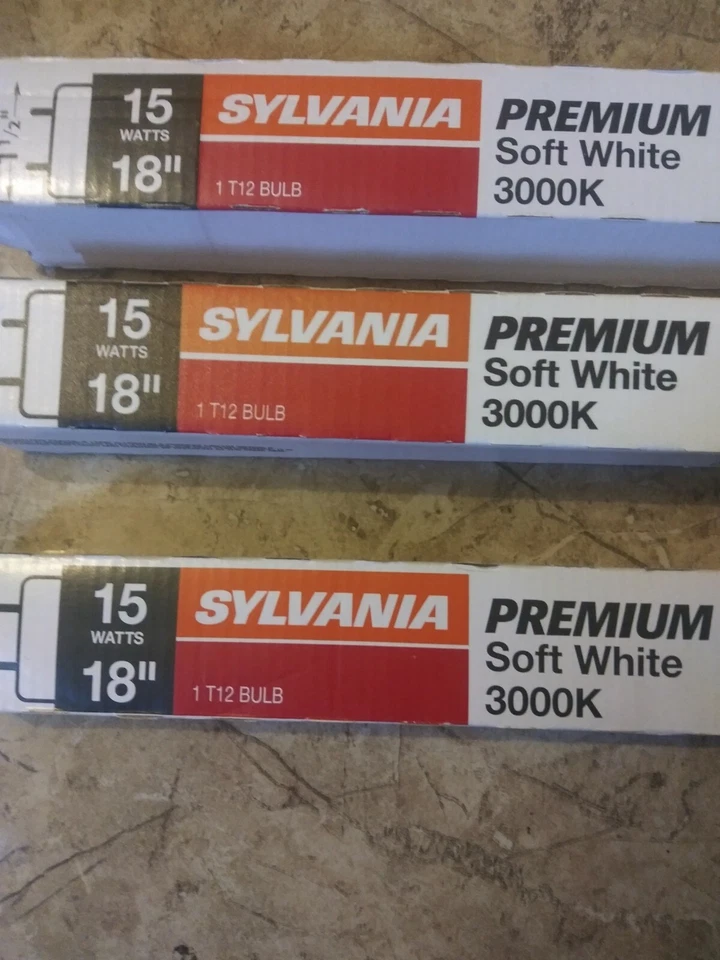 Sylvania 15w T12 Premium Soft White 3000K 3 Pack Fluorescent 1 1/2 size - Image 2 of 4