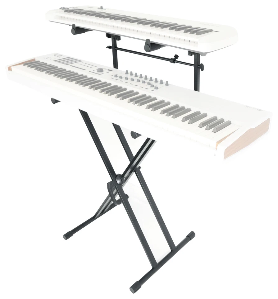 Rockville RKS42X 2-Tier X-Stand Keyboard or DJ Stand w Quick Release Mechanism!
