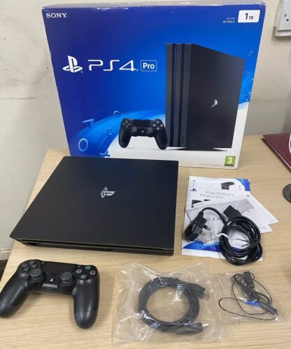 Boxed Sony Playstation 4 Pro 1TB Game Console - 1TB - Jet Black (CUH-7016B) PS4