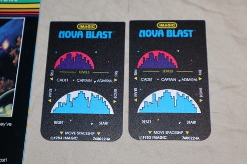 Mattel Intellivision Nova Blast Manual de instrucciones SOLO con 2 superposiciones - Imagen 3 de 3
