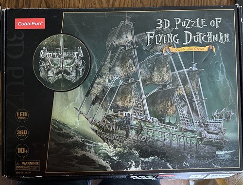 3D Puzzles Toy for Adults Ghost Pirate Ship Flying Dutchman Model Kit Decor Gift