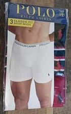 Men's Size Medium 3 Classic Fit Boxer Briefs Polo Ralph Lauren Cotton New