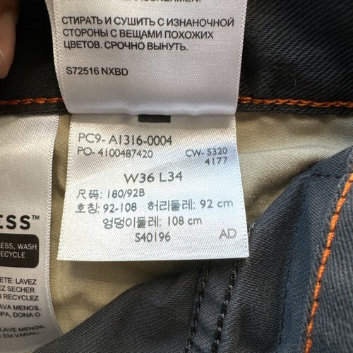 Dockers Comfort Knit Jean Mens 36x34 Gray Straight Fit Stretch New - Picture 20 of 21