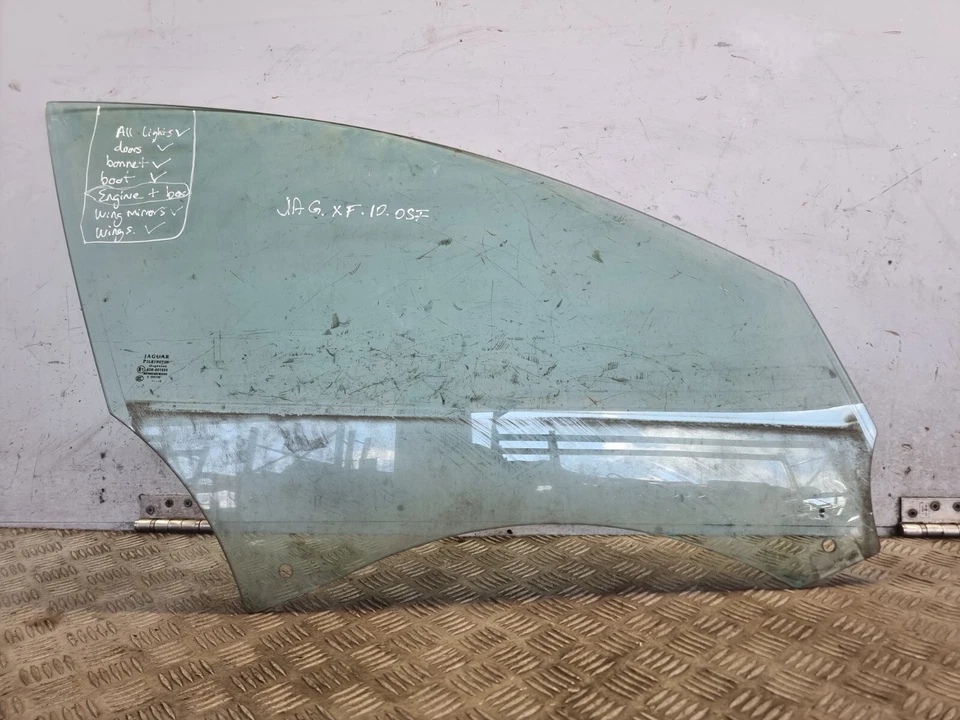 JAGUAR XF DOOR WINDOW GLASS FRONT RIGHT OSF 43R001605 3.0L AUTO SALOON 2010 - Image 2 of 4