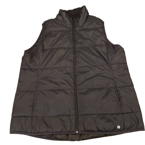 Xersion Sleeveless Puffer Vest Jacket Men's XL Black 100% Nylon Full Zip - Picture 6 of 8