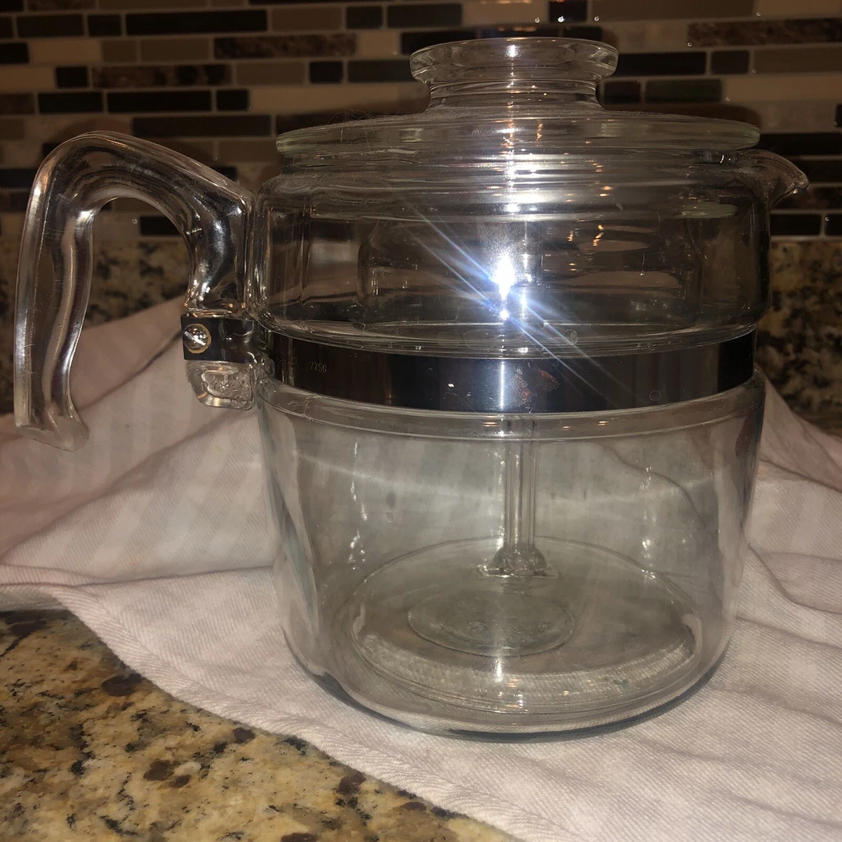 Vintage 6 cup Glass Percolator Coffee Pot