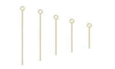 500 Gold Plated 24 Gauge 0.51mm Eyepins With Round Eye Loop End Pin Findings