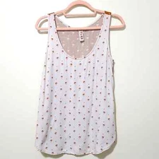 Dolan Anthropologie Two-toned Brown Beige Palm Tree Print Tank Top Size Small