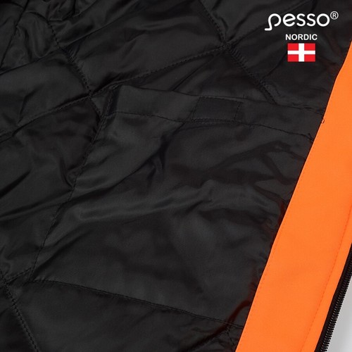 Workwear Premium Jacket Pesso HI-VIS TPU Membrane Orange Softshell Durable - Picture 8 of 18
