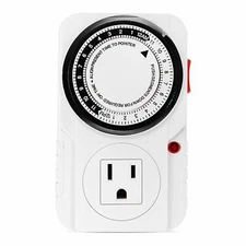 1-20 Pack iPower 24 Hour Plug-in Mechanical Electric Outlet Grounded Timer