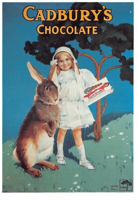 MODERNE MAYFAIR POSTKARTE CADBURY'S SCHOKOLADENHASE LRG GRÖSSE UNBENUTZT V GD NEUWERTIG