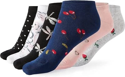 Enrico Coveri 6 Paia di Calzini Corti Donna, con punta e tallone rinforzato