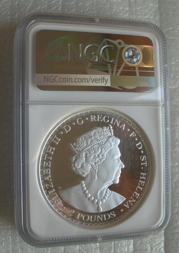 UK Una and the Lion St.Helena 2 Pounds 2021 2OZ Silver Proof Coin NGC PF70 FR - Picture 4 of 4