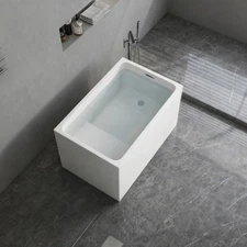47 inch Glossy White Finish Freestanding Tubs Easy To Install Bathrooms Tubs