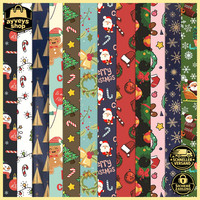 Geschenkpapier Weihnachten 12 BläTter 70X50Cm Rot GrüN Blau Weiß FüR 0,4 Kg