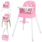 4-In-1 Baby High Chair, Convertible Highchair for Babies and Toddlers, Portable