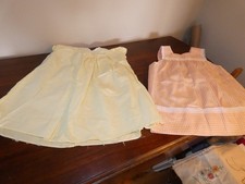 Toddler Dress Lot Vintage Baby Togs  Handmade Peach Gingham