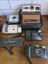 Vintage Camera Lot 6 Kodak Olympus Minolta Canon Casio Untested For Parts/Repair