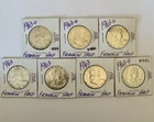 7 Franklin Half Dollars – 1963 – 90% Silver – $3.50 Face Value