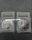 1998 MS68 & MS67  American Silver Eagle ANACS Soapbox! Almost Consec Serials