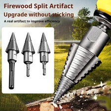 Firewood Splitter Machine Drill Bit Wood Cone Punch Driver Square/SDS/Max:;