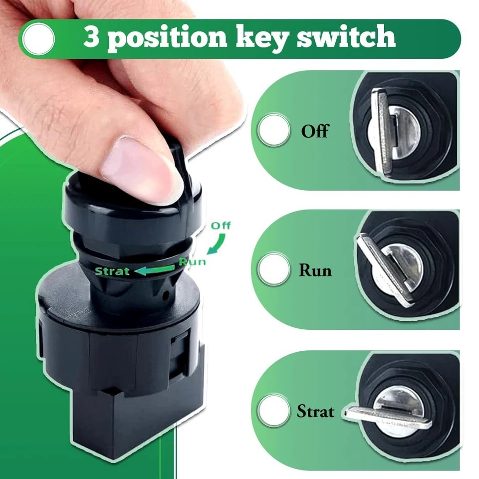 点火钥匙启动开关锁 3 位置 6 针适用于 Polaris Ranger RZR 运动 — 第 4/4 张图片