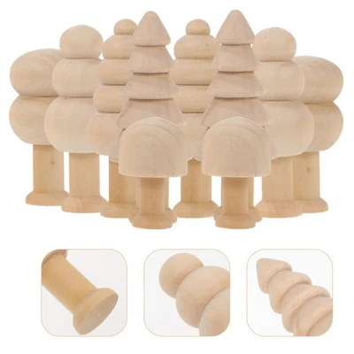 10 Teile Bastelbedarf DIY Holz Bäume Ornamente Mini zum Basteln - Bild 1 von 4