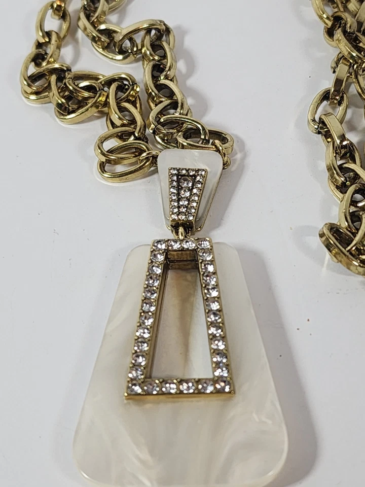 "Collar Heidi Daus To The Hamptons con gota de amor marfil madreperla aspecto 34""" Foto 2 de 4