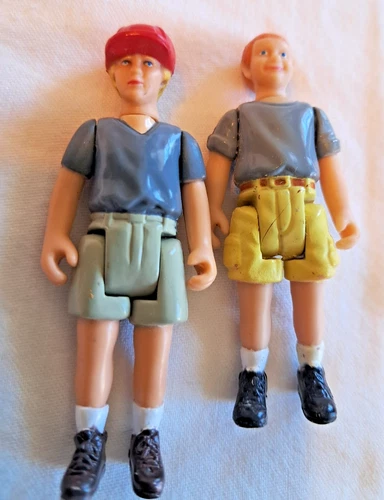 Vintage Articulated Boy Figures 3" Tall 1970s 1980s Poseable Toy RARE Lot 2
