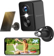 Septekon 2K Security Camera Outdoor Wireless,Flood Light Wifi Battery Camera wit