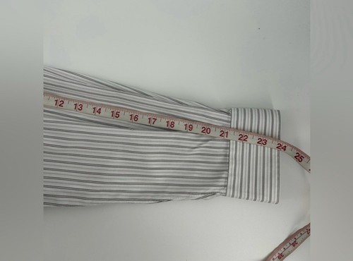Ike Behar Dress Shirt Men's 16 35 Long Sleeve Button Up Striped Cotton - Picture 11 of 12