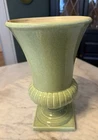 RED WING POTTERY VASE # M-1450 USA MCM Chartreuse Charles Murphy 9 3/8”’tall