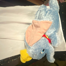 Disney Dumbo Blue Elephant Plush Stuffed Animal w/ Yellow Hat 2019 Medium NWT