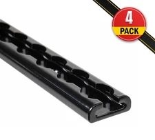 4PK Aluminum 8' L-Track Trailer Tie Down Rail for Trailer - 2,225 lbs BS, Black