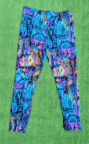 Brat Star Kaleidoscope Girl's XL Ankle Cotton Spandex Soft Pant Leggings EUC - Picture 3 of 3