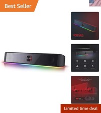 Dynamic Lighting RGB Soundbar - 2.0 Channel Audio for Gaming  Home Entertaining