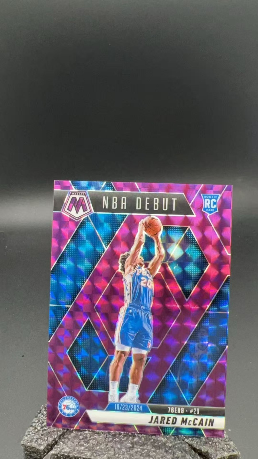 2024-25 Panini Mosaic Jared Mccain RC NBA Debut Purple /99 #11494 S