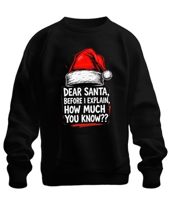 Dear Santa before I explain how much lustig Weihnachten Mütze Unisex Sweatshirt 