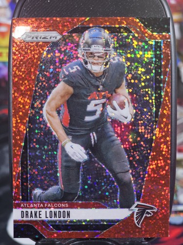 2024 Panini Prizm - Drake London #12 Red Sparkle Prizm - Color Match