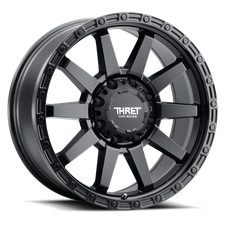 Thret Offroad Wheels Freeze 706 17x9 18 Satin Black 6x139.7 6x5.5 Qty 4