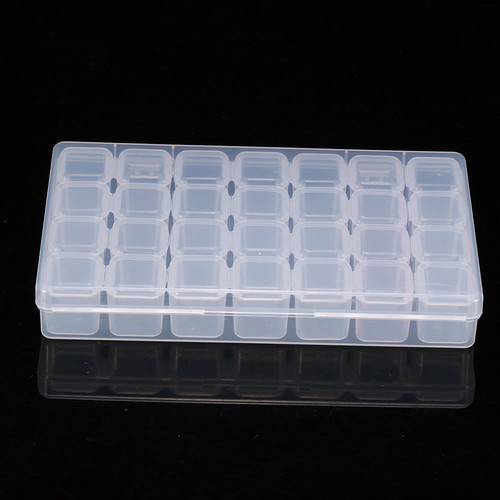 28 Slots Empty Storage Container Box Case for Nail Art Tip Rhinestone Gems @6Z9 - Picture 5 of 12