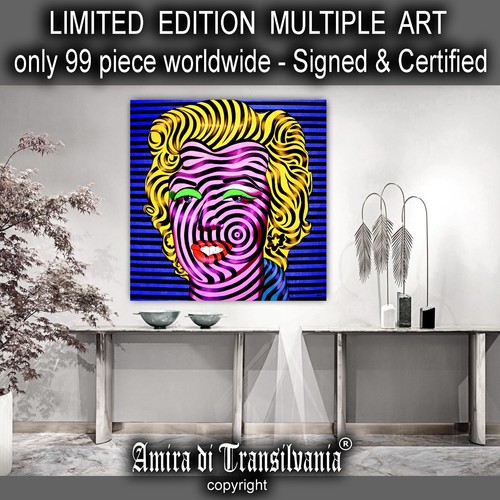 Contemporary Wall Art Painting Marilyn Monroe Woman Portrait Famouse Pop Artist - Picture 11 of 24