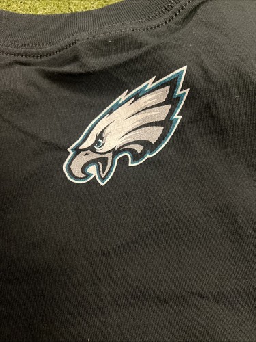 Y2K Reebok Philadelphia Eagles NFL shirt sleeve embroidery youth mens  Size L - Picture 6 of 6