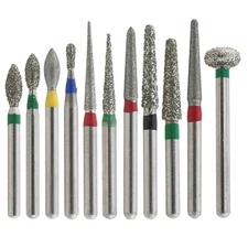 Dental Diamond Burs 856 368 379 830 909 Football Egg Round End Taper Wheel Bur