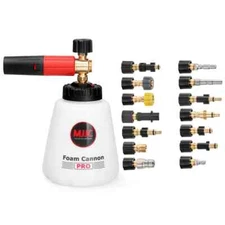 Car Washer Compatible Varies Adapters 1.2L Big Mouth Anti-Leak Bottle Foam Gun