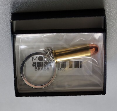 Real Bullet 45 Long Colt with Flat Key Ring  & Strong Key Chain