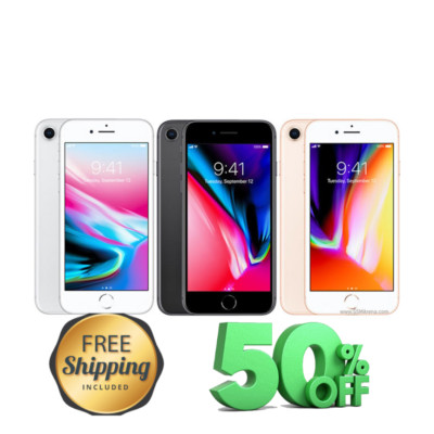 Apple iPhone 8 Unlocked 64GB/128GB/256GB - Free Shipping - Verizon & T-Mobile