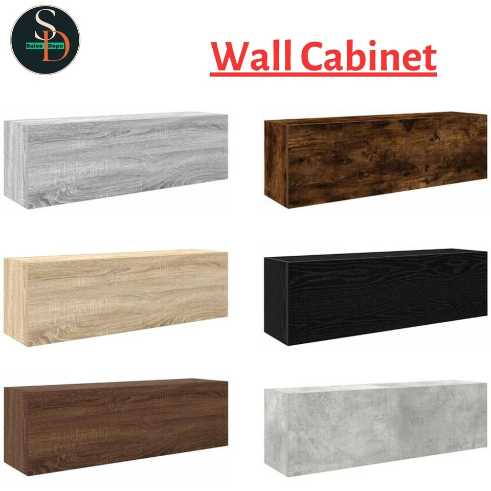 Bathroom Wall Cabinet Hanging Wall Storage Cupboard Engineered Wood vidaXL