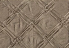 Softline Fabric Diamond Empire Hazelnut Faux Silk Tucks  Drapery  Upholstery 
