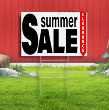 Summer Clearance Sale Yard Sign with Optional Sizes Made in the USA 
